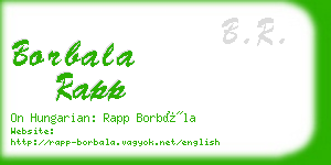 borbala rapp business card